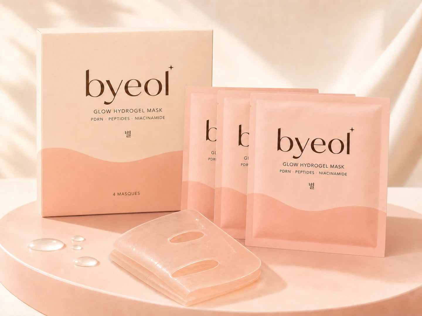 Boîte de quatre Glow Hydrogel Masks Byeol